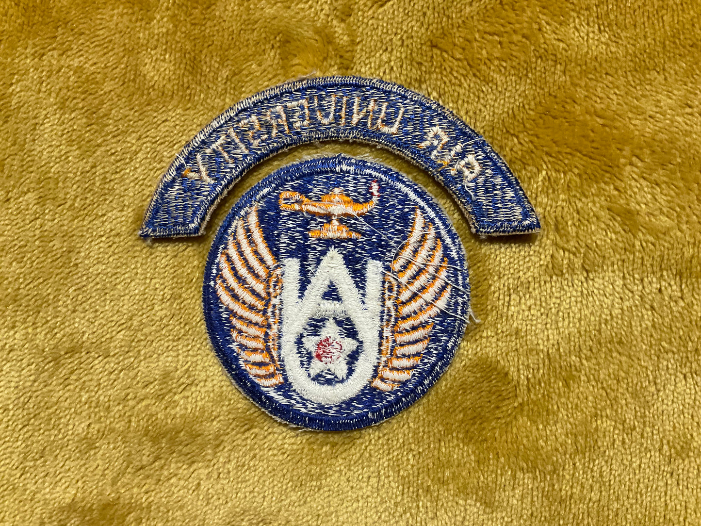 WW2 USAAF Air Force University Patch & title
