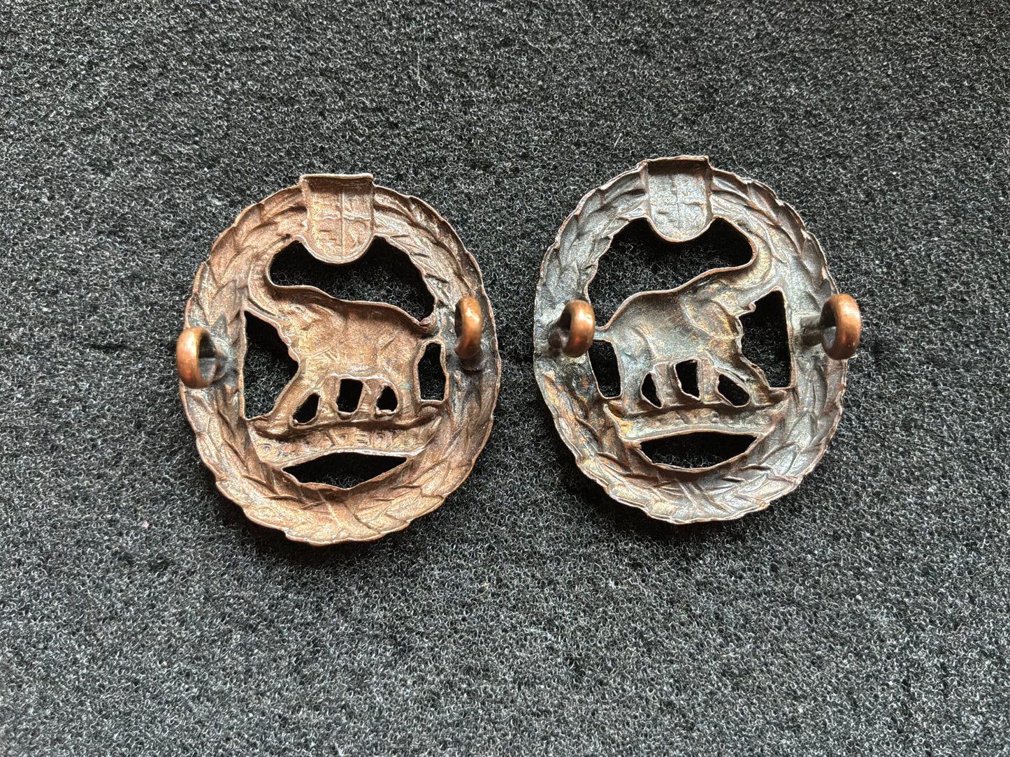 WW2 S.A Native Military Corps (1940-47) collar badges
