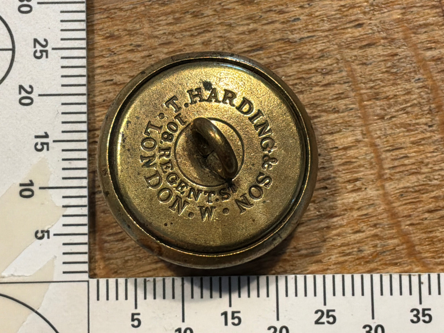 QVC North Yorkshire Volunteers Blackened brass 24mm button