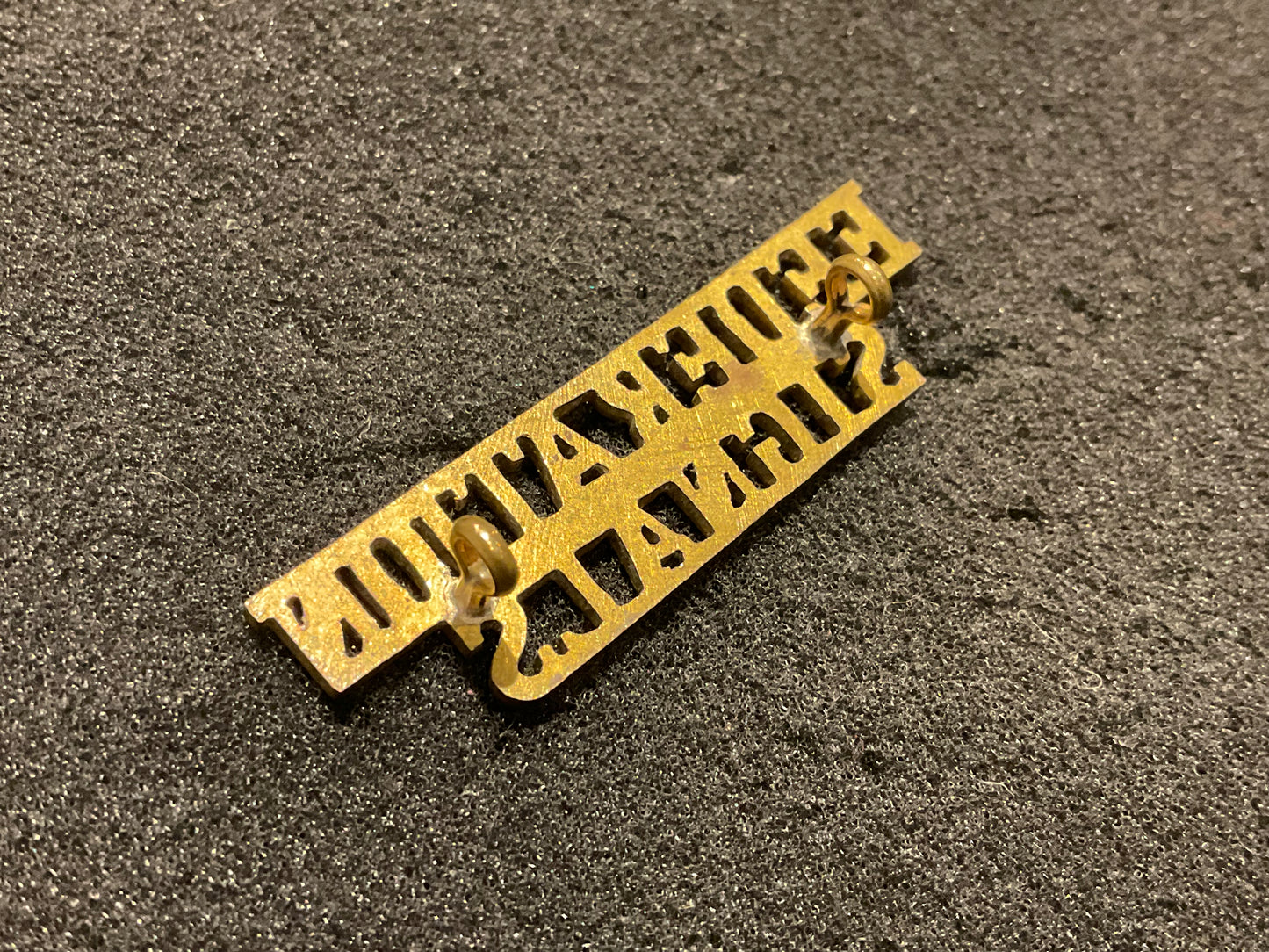 1950-60s FEDERATION SIGNALS brass shoulder title