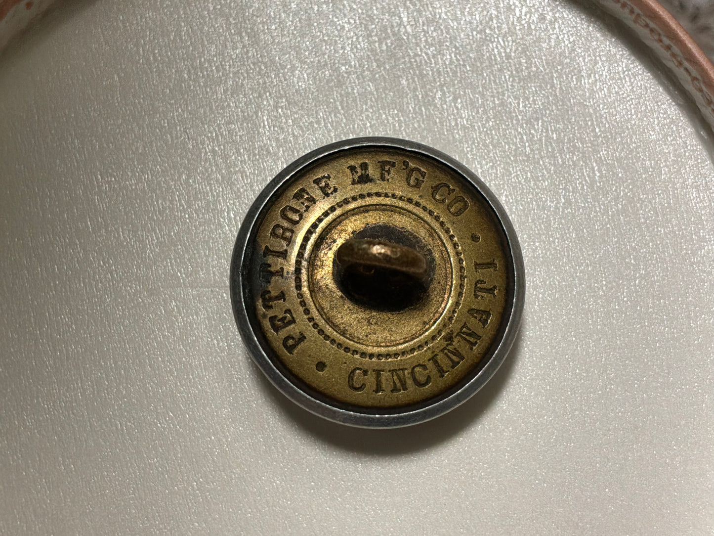Knights of Pythias, Uniform rank, white metal button circa 1878-90