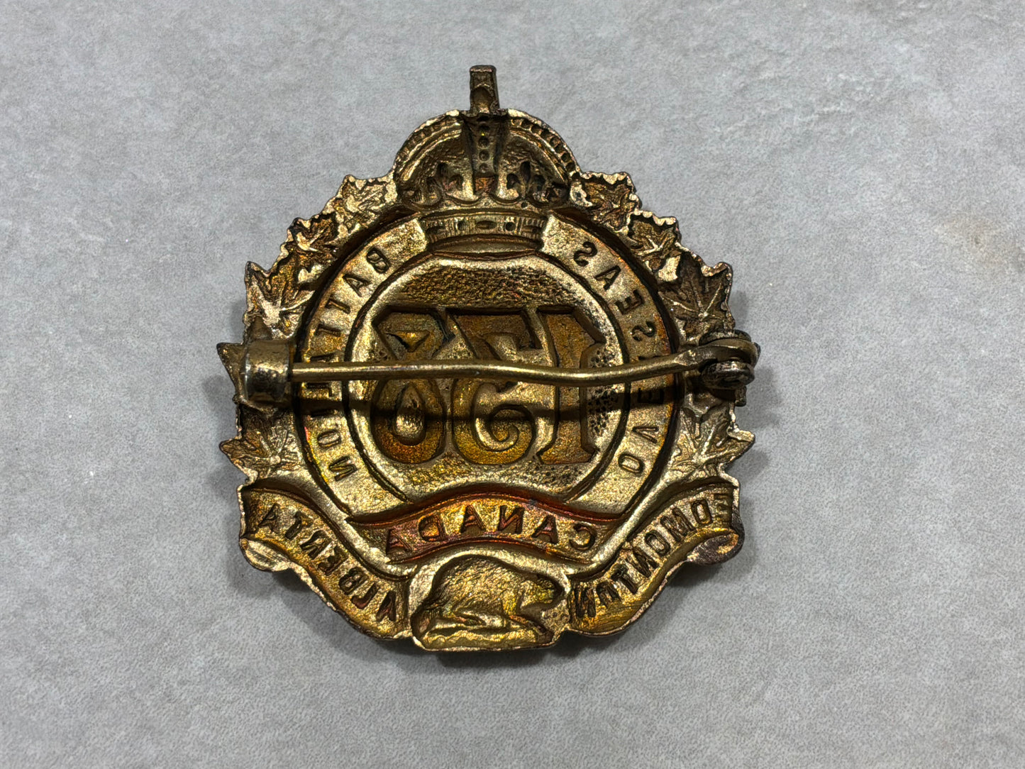 138th “Overseas” Battalion, CEF, raised in Edmonton, Alberta, sweetheart brooch