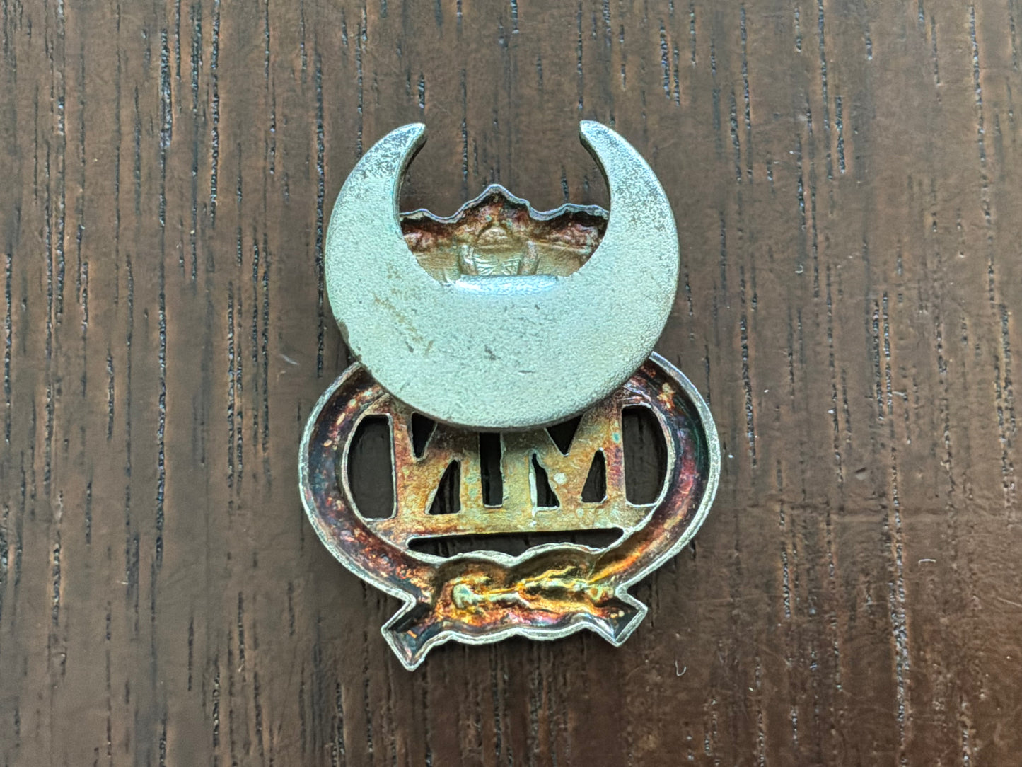 Second World War Merchant Navy 'MN' lapel badge