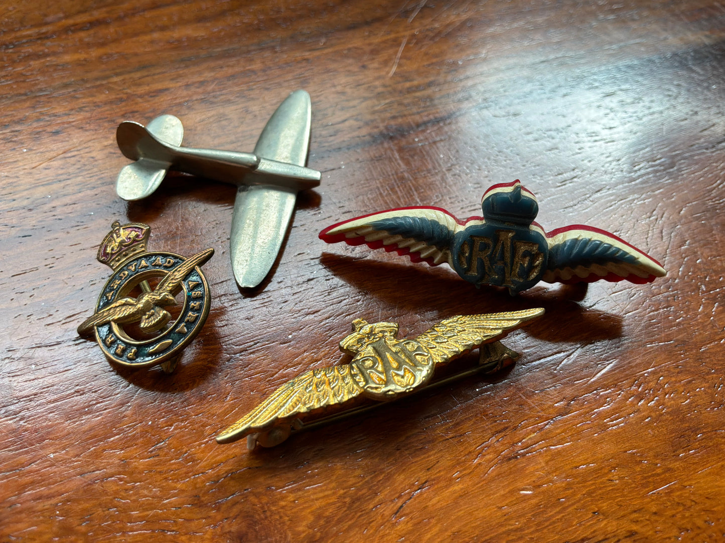 WW2 R.A.F Sweetheart brooches, 4 items