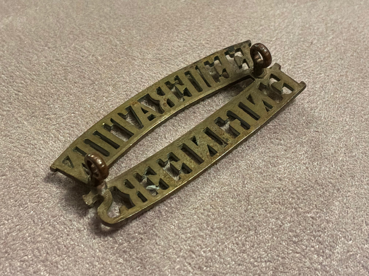 Federation of Malaya Engineers brass shoulder title.