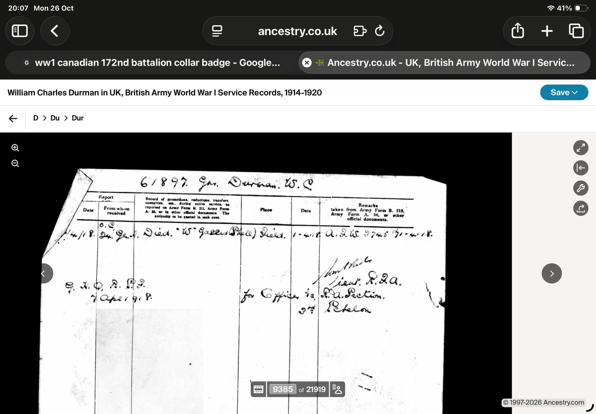 WW1 medals to the DURMAN brothers from Reading, one Gassed and D.O.W the other survived.