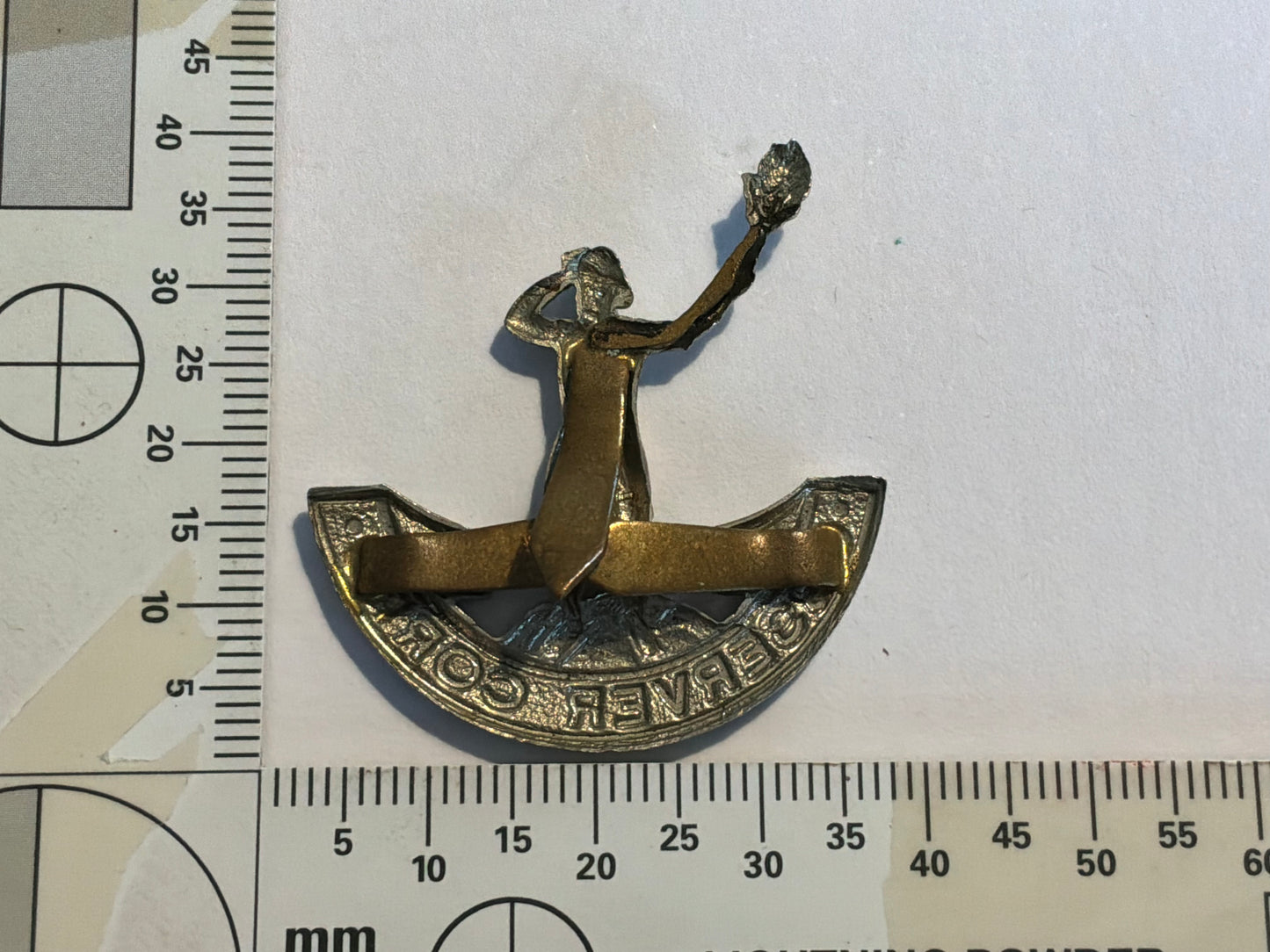 Battle of Britain era pre 1941 Observer Corps cap badge.