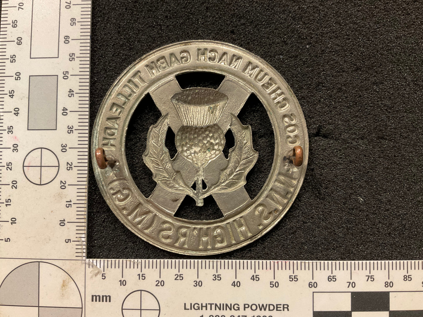 North Nova Scotia Highlanders (M.G) Regiment cap badge back