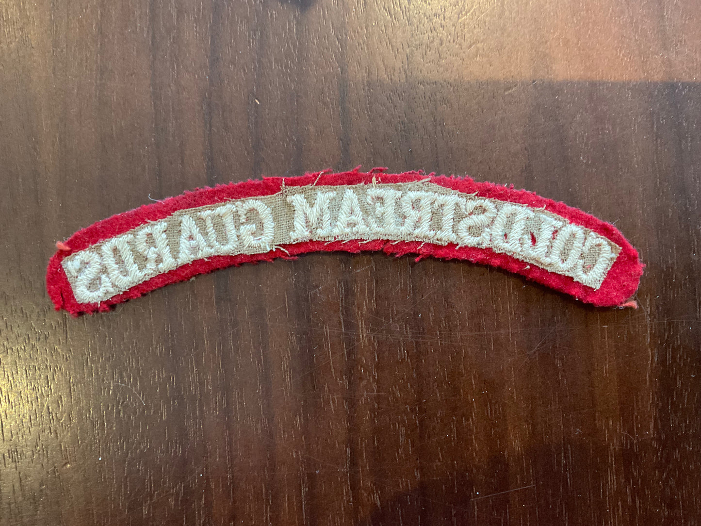 WW2 COLDSTREAM GUARDS cloth shoulder title