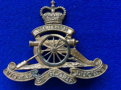 Q/C Royal Canadian Artillery Brass Cap Badge 