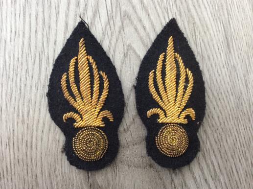 French Foreign Legion Gold Bullion Collar badges