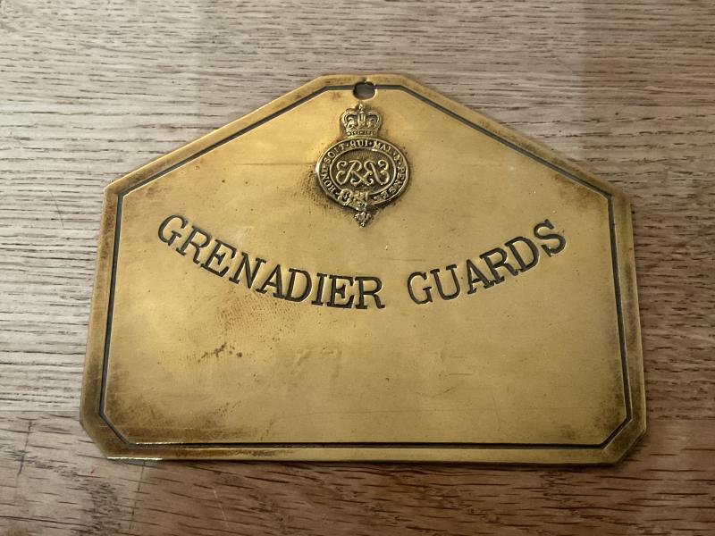 Post 1952 Grenadier guards brass duty plate
