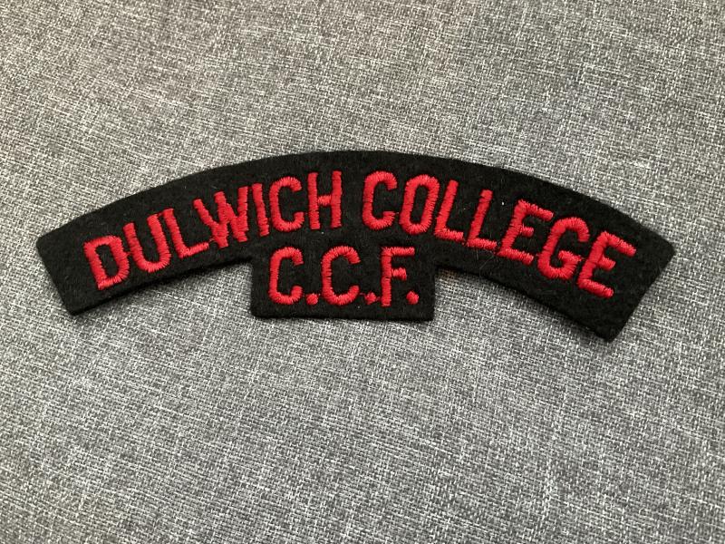 DULWICH COLLEGE C.C.F cloth Shoulder title