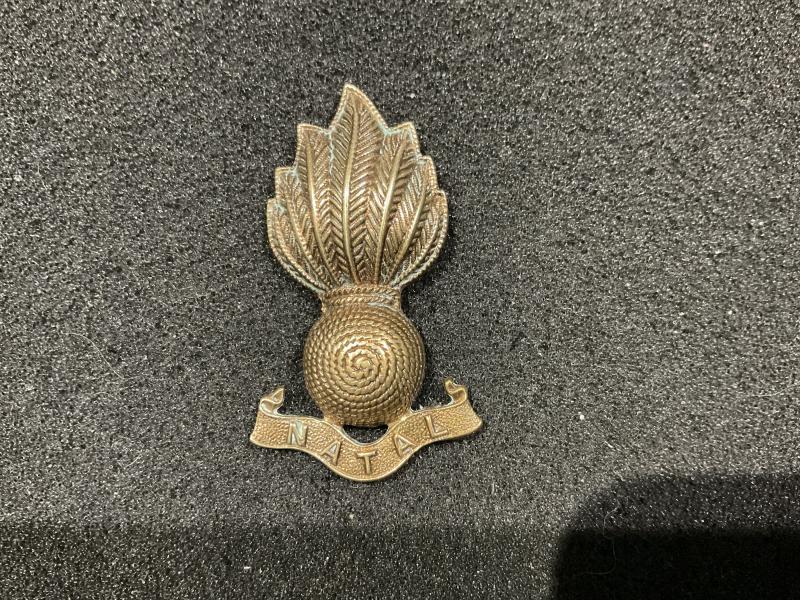 South African; Natal Field Artillery cap/collar badge