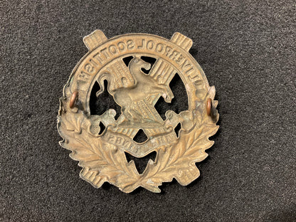 10th (Scottish) Territorial Force Battalion, The Kings Liverpool Regiment Glengarry badge back