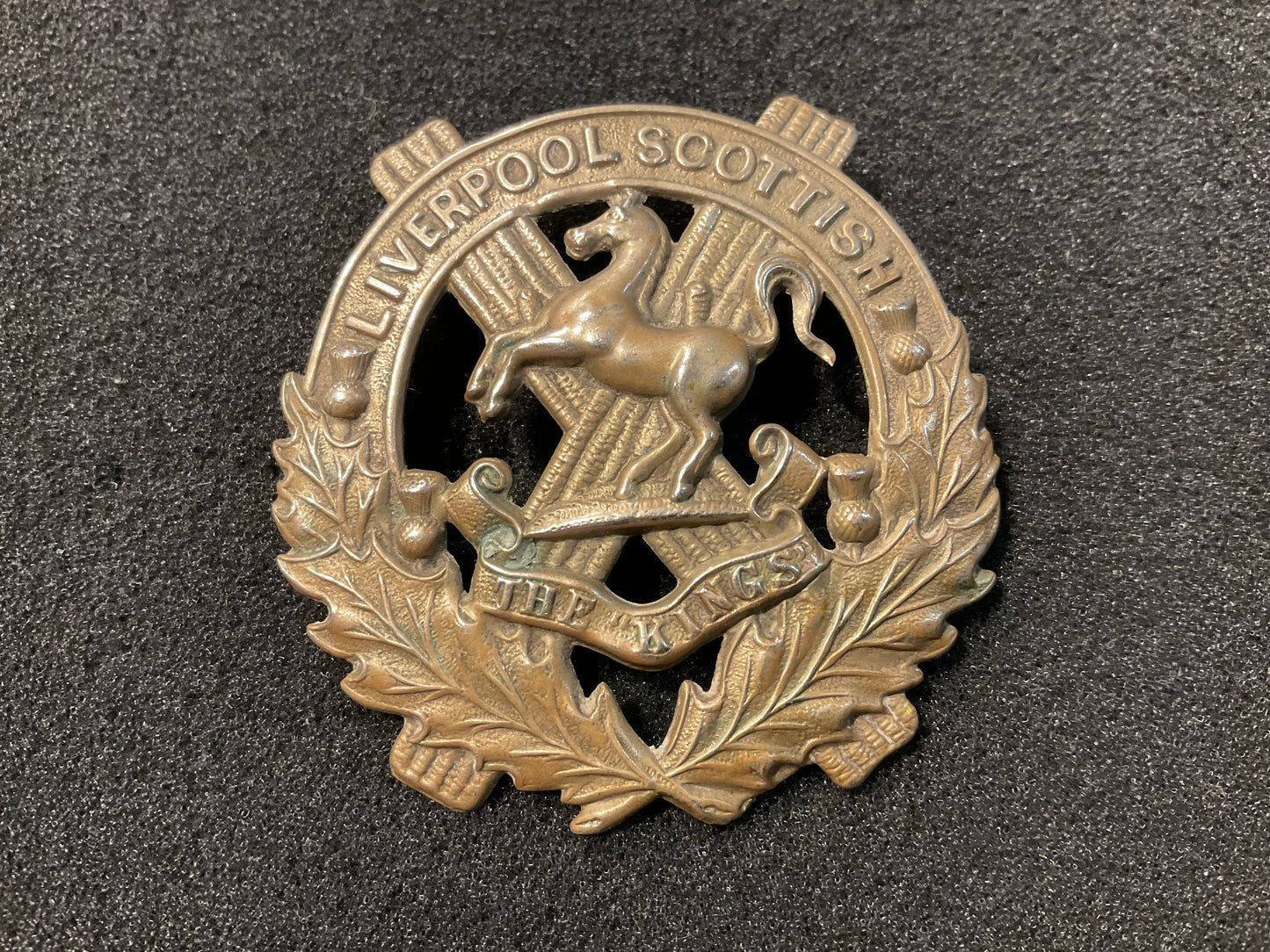 10th (Scottish) Territorial Force Battalion, The Kings Liverpool Regiment Glengarry badge front