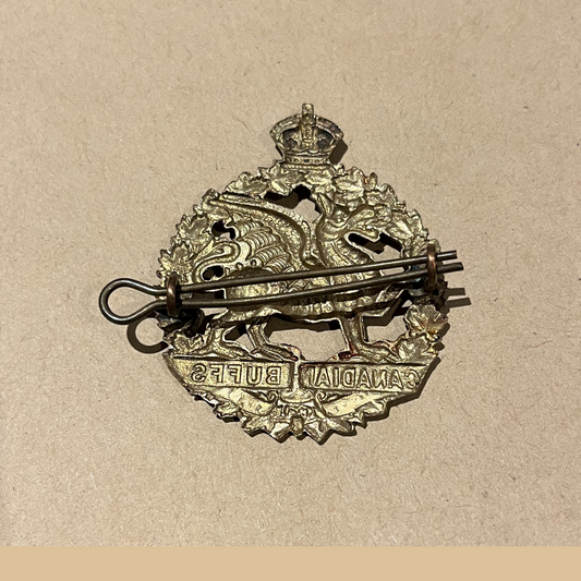 Gradia Militaria -  WW1 198th Infantry Battalion (Canadian Buffs) cap badge.