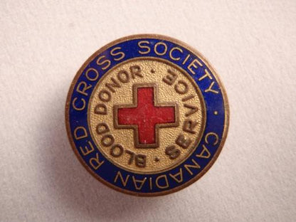 Gradia Militaria -  Canadian Red Cross Blood Donor Lapel Badge