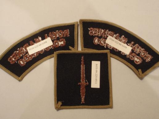Desert R M Commando Shoulder Titles and Commando Dagger Patch
