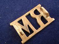 WW1/WW2 Royal Marine Large Brass Shoulder Title