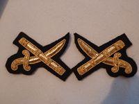 Gradia Militaria -  Generals' Gold Bullion on Black Rank Badges
