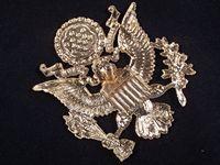 U.S.A.F Chrome Officers Peaked Cap Badge