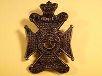 Gradia Militaria -  V/R The Kings Royal Rifle ORs Blackened Brass Hat Badge