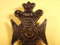 V/R The Kings Royal Rifle ORs Blackened Brass Hat Badge