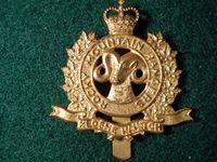 Gradia Militaria -  Rocky Mountain Rangers Q/C Brass Hat Badge