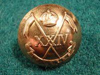Gradia Militaria -  24th Lancers Large Brass Button