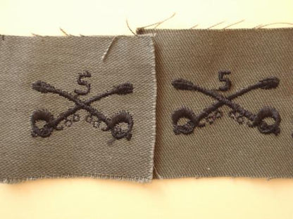 Gradia Militaria -  Subdued 5th cavalry Regt Collar Patches