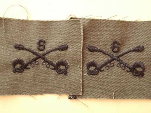 Gradia Militaria -  Subdued 6th Cavalry Regt Collar Patches