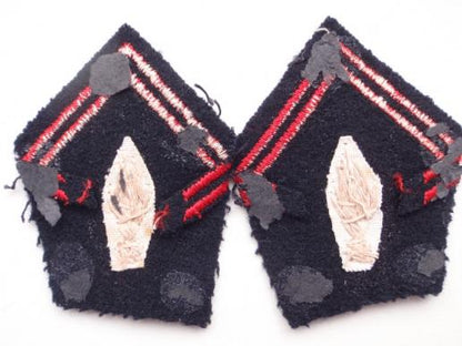 French Gold Bullion on Black Wool and Red Backing