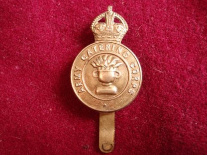 Gradia Militaria -  WW2 Brass Economy Army Catering Corps Cap Badge