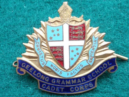 Gradia Militaria -  GEELONG GRAMMAR SCHOOL CADET CORPS Cap Badge