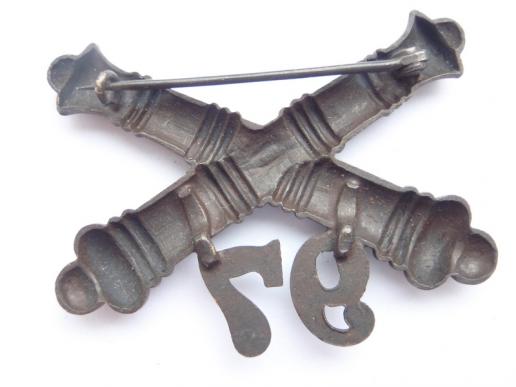 Indian/Mexican Wars 97th Artillery Bronze Hat Badge