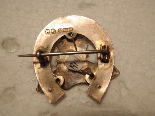 WW1 (1914) H.M Silver R.A Hollow Brooch