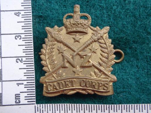 Gradia Militaria -  NZ Cadet Corps Die Struck Brass Cap Badge