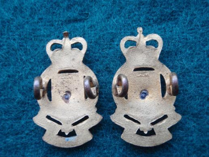 Officers Silver/gilt R.A.O.C Collar Badges