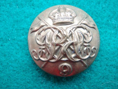 Gradia Militaria -  9th Queens Royal Lancers Large Button