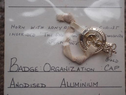 Sherwood Rangers Yeomanry Badge on Pattern Card