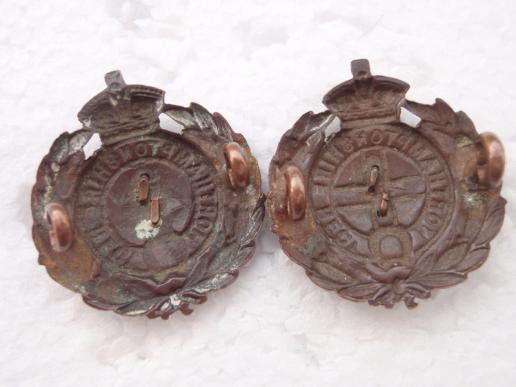 Northamptonshire Regt b/m Collars