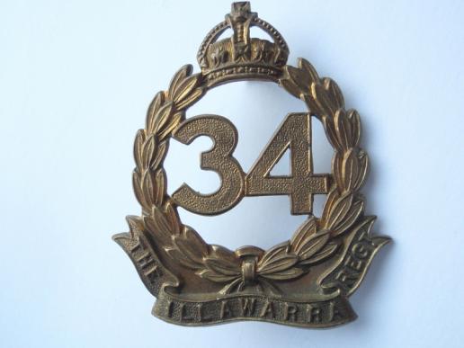 Gradia Militaria -  34th Inf Battalion (Illawarra) Hat Badge