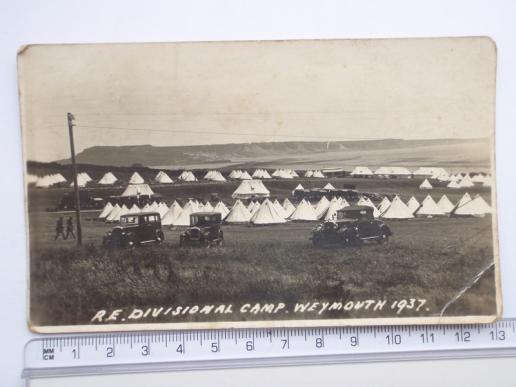 Gradia Militaria -  Postcard R.E Divisional Camp Weymouth 1937