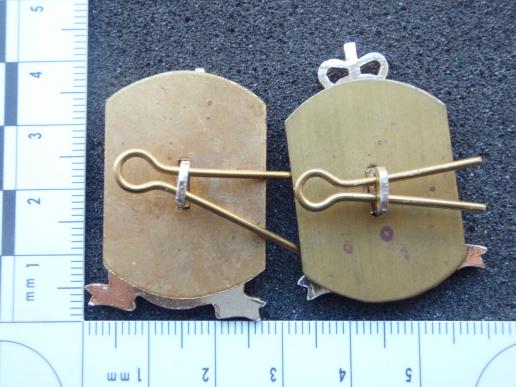 Royal Pioneer Corps Anodised Collar Badges