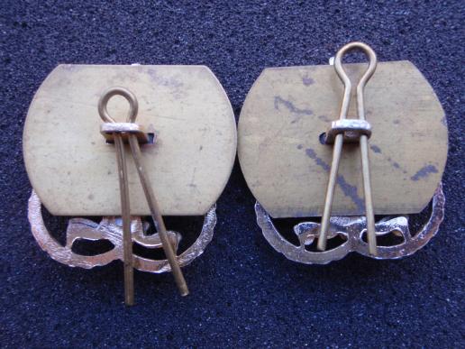 The Staffordshire Regt Anodised Collar Badges