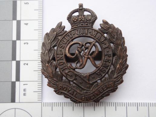 Gradia Militaria -  WW2 Royal Engineers OSD Bronze Cap Badge