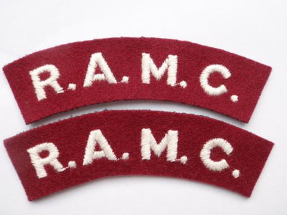 Gradia Militaria -  R.A.M.C Cloth Battledress Shoulder Titles