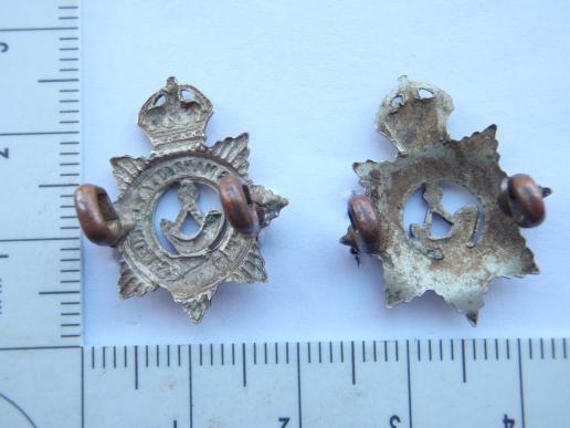 WW2 Madras & S.Mahratta Rly Rifles collars