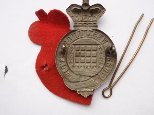 QVC Queen's Westminster Volunteers Shako Badge